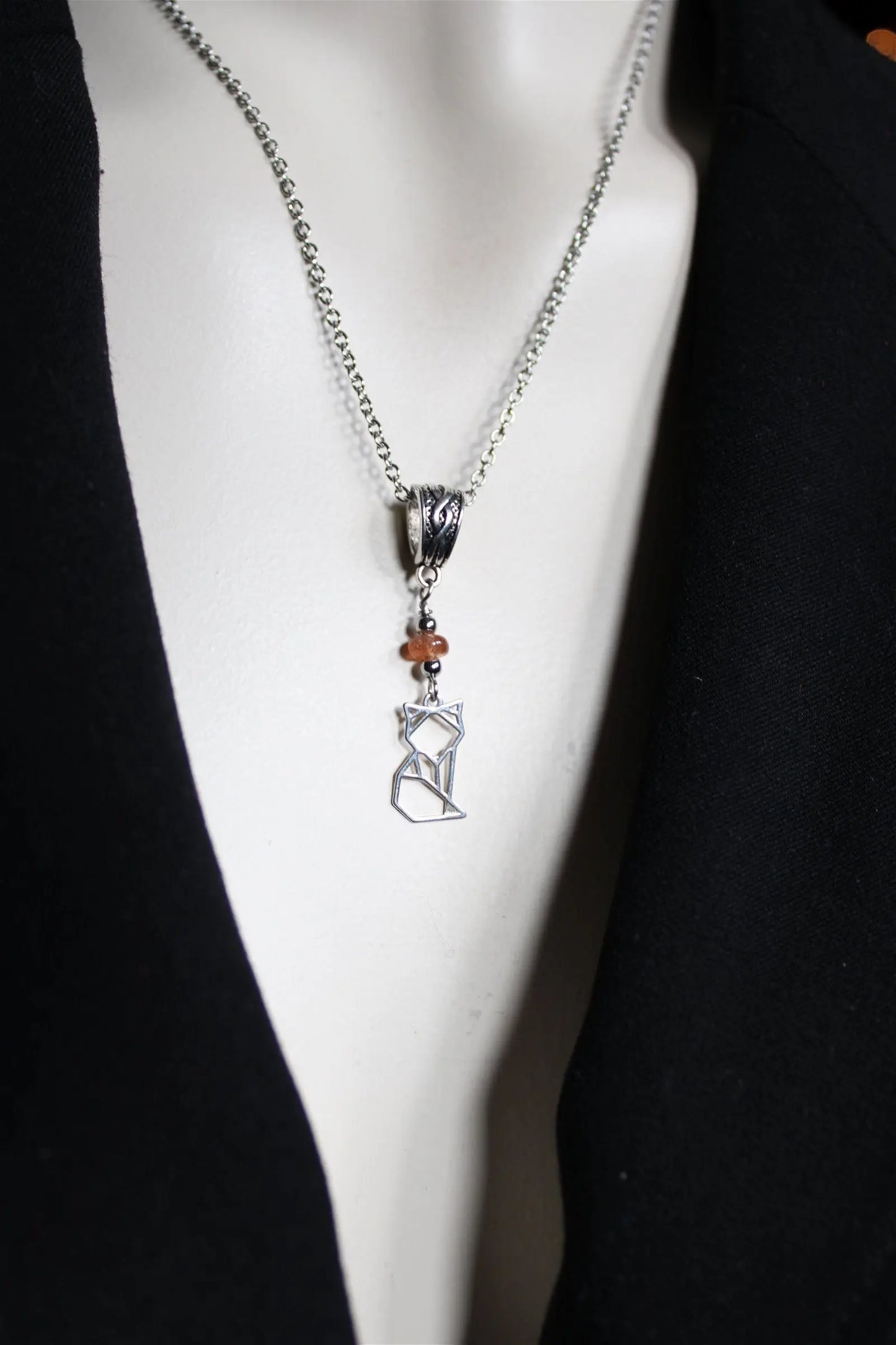 COLLECTION RENARDS Collier pierre de soleil - Aurore Lune