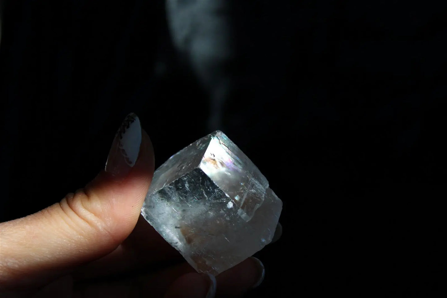 Calcite optique appelée spath d'Islande *colis* - Aurore Lune