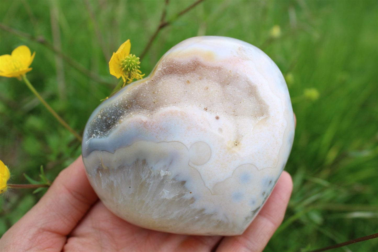Coeur en agate - Brésil qualité + - Aurore Lune