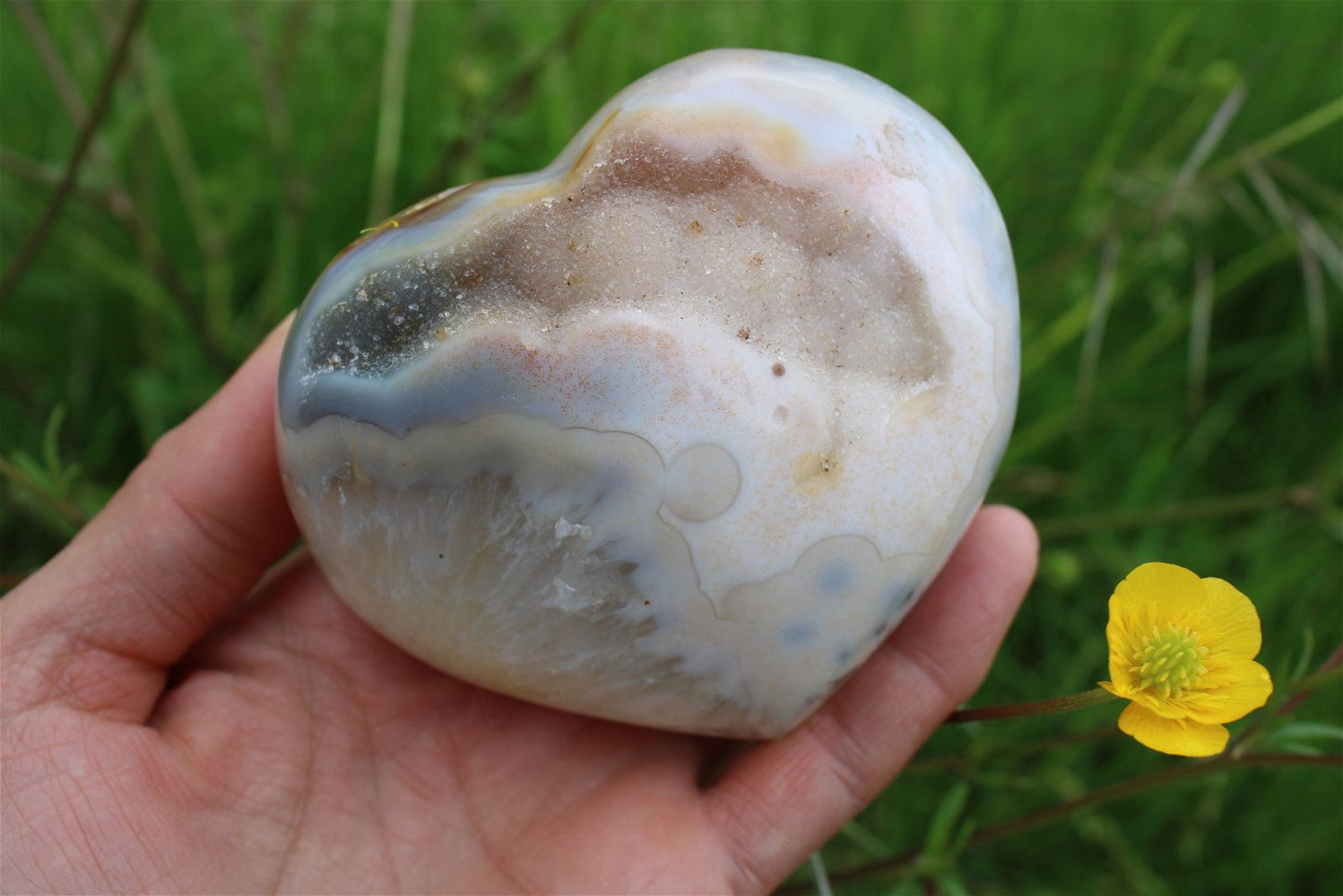 Coeur en agate - Brésil qualité + - Aurore Lune