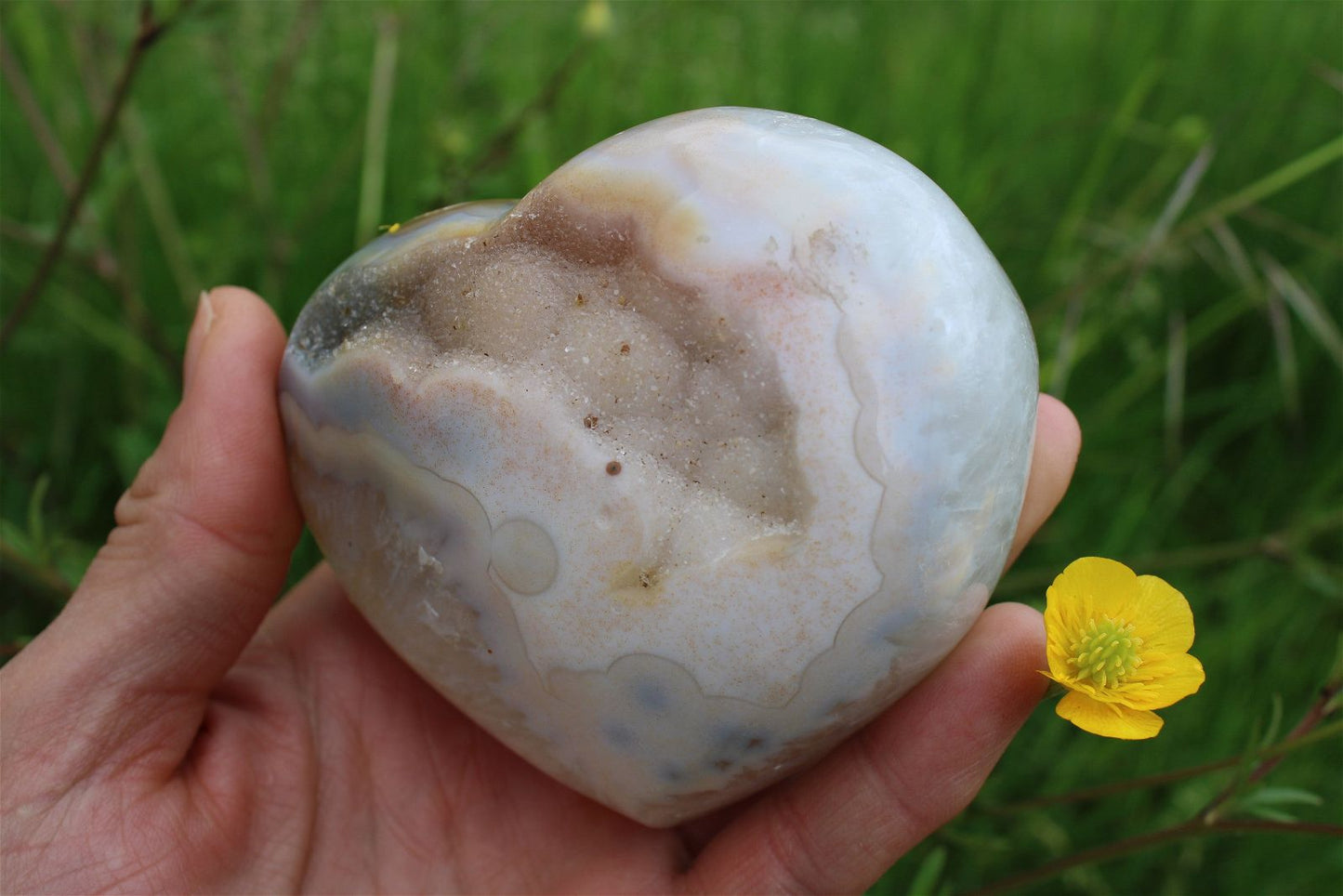 Coeur en agate - Brésil qualité + - Aurore Lune