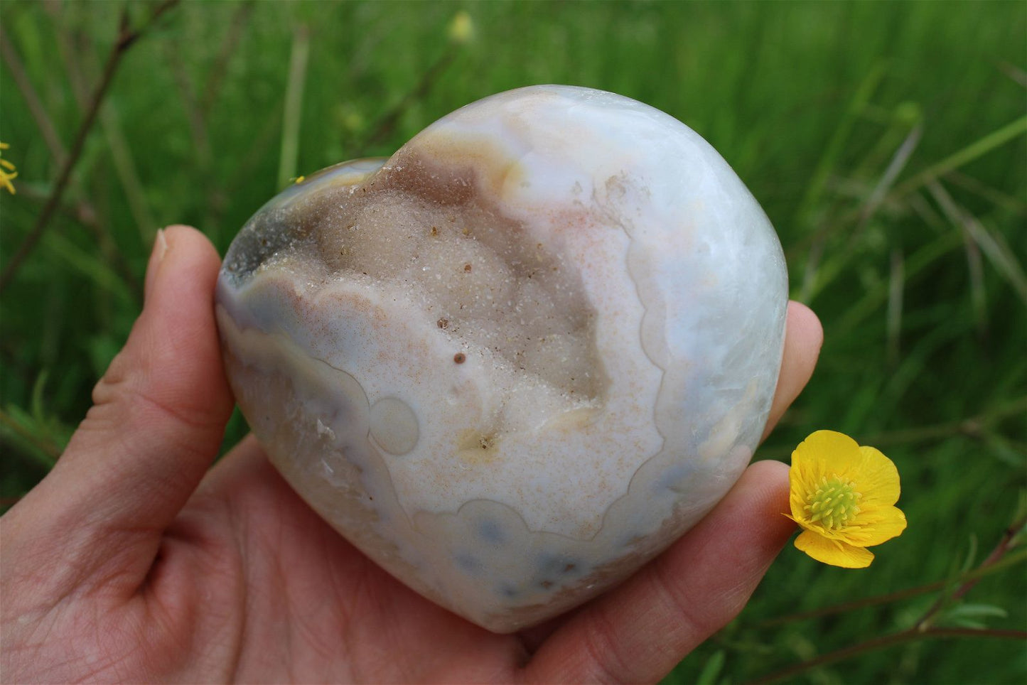Coeur en agate - Brésil qualité + - Aurore Lune