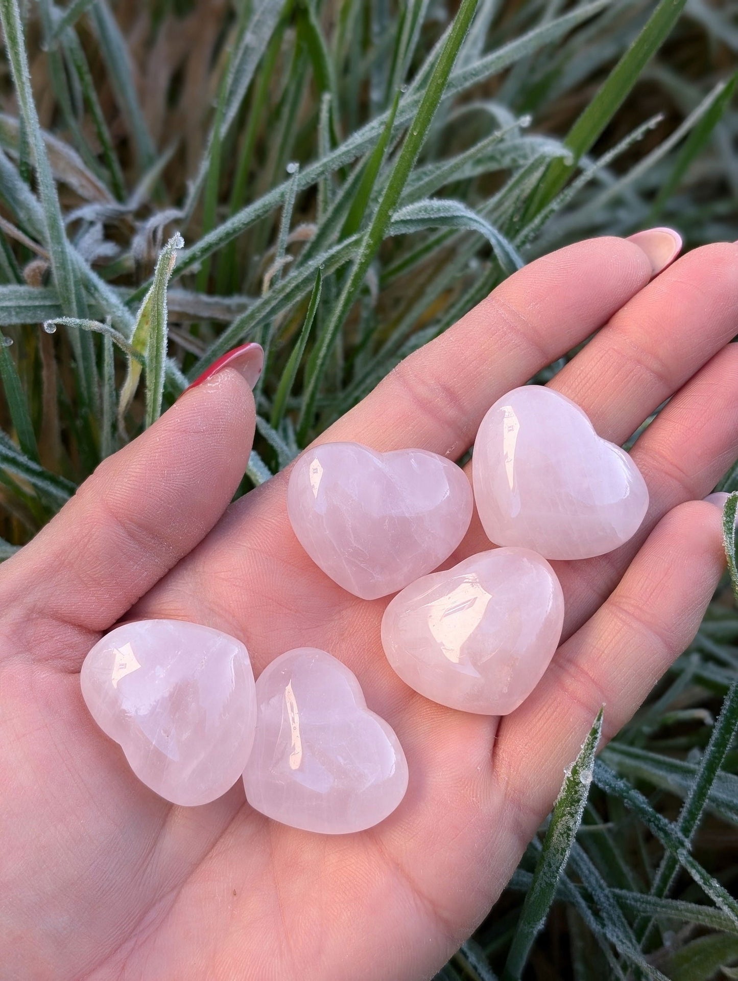 Coeur en quartz rose 3 cm - Aurore Lune