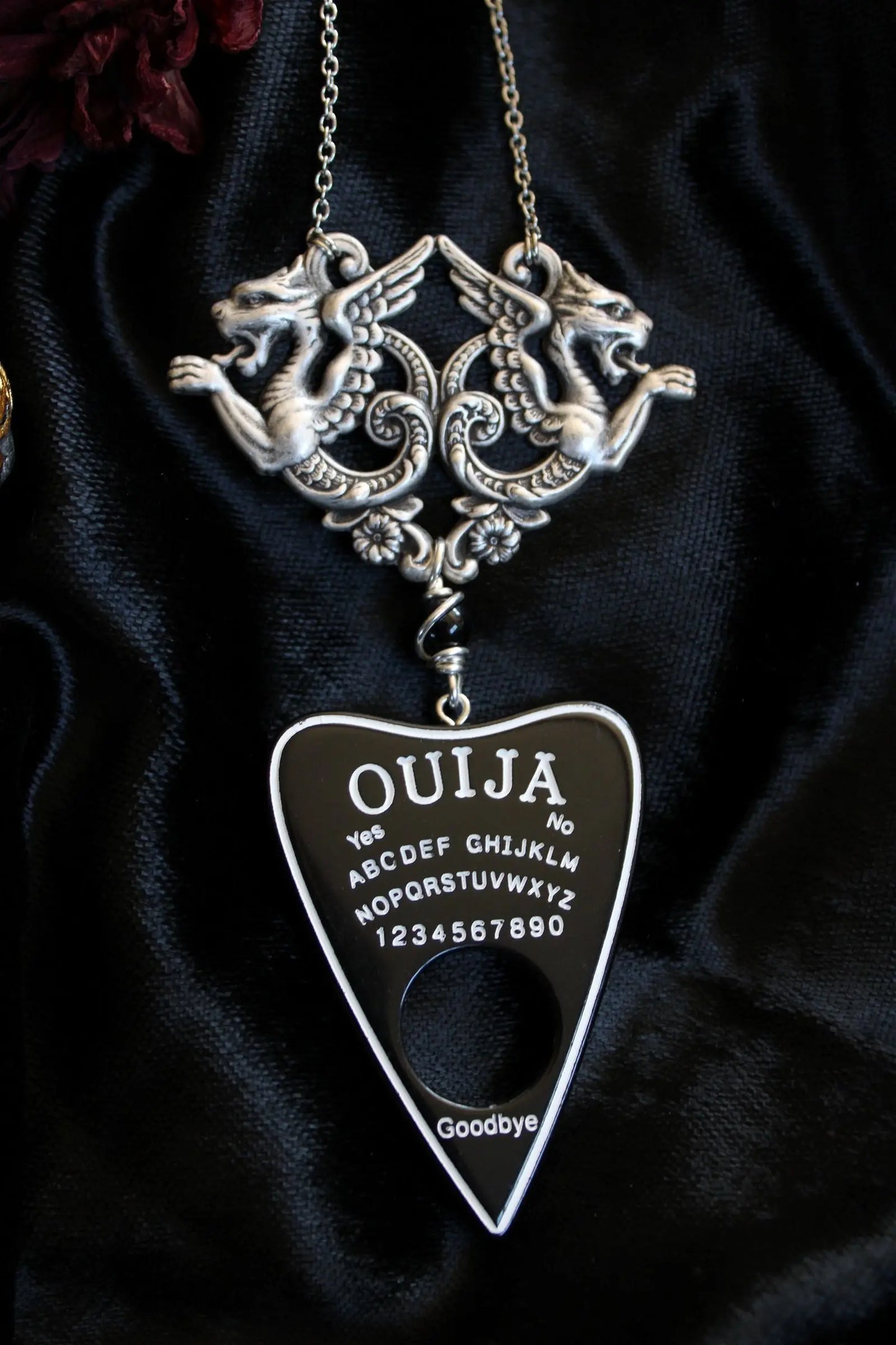 Collier Oui-ja et gargouilles - Aurore Lune