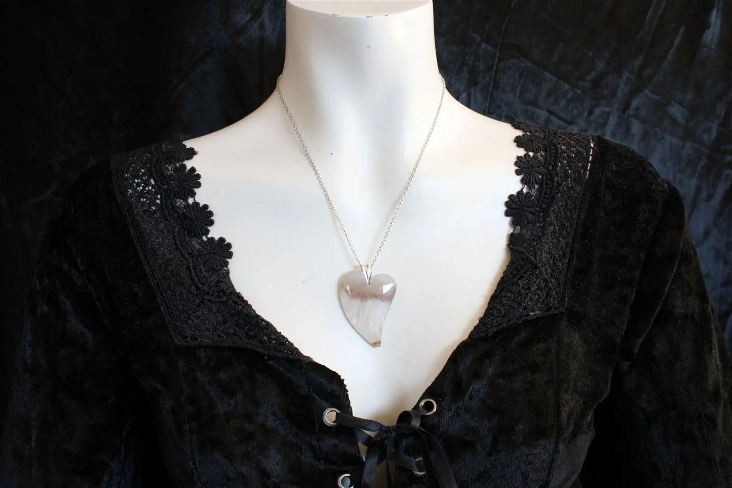 Collier avec agate naturelle - Aurore Lune