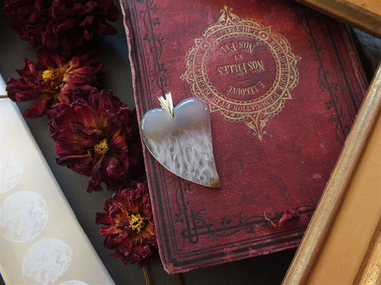 Collier avec agate naturelle - Aurore Lune