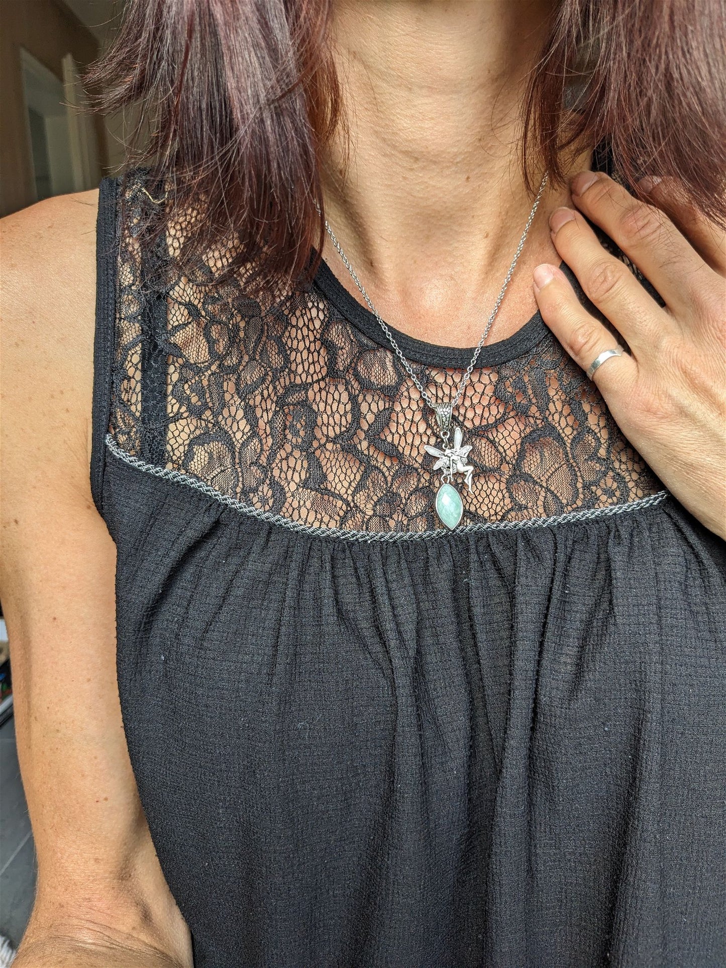 Collier avec amazonite "mon âme soeur" - Aurore Lune