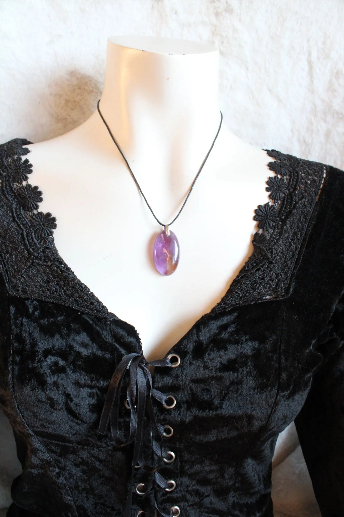 Collier avec amétrine - Aurore Lune