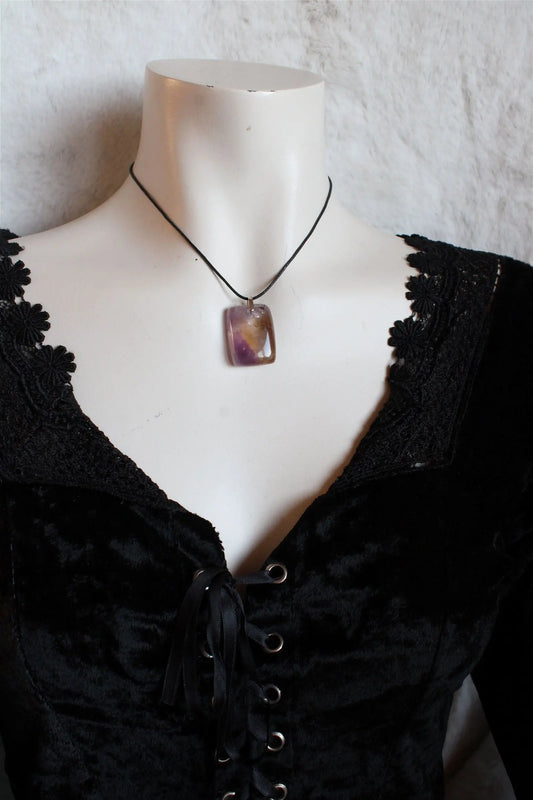 Collier avec amétrine - Aurore Lune