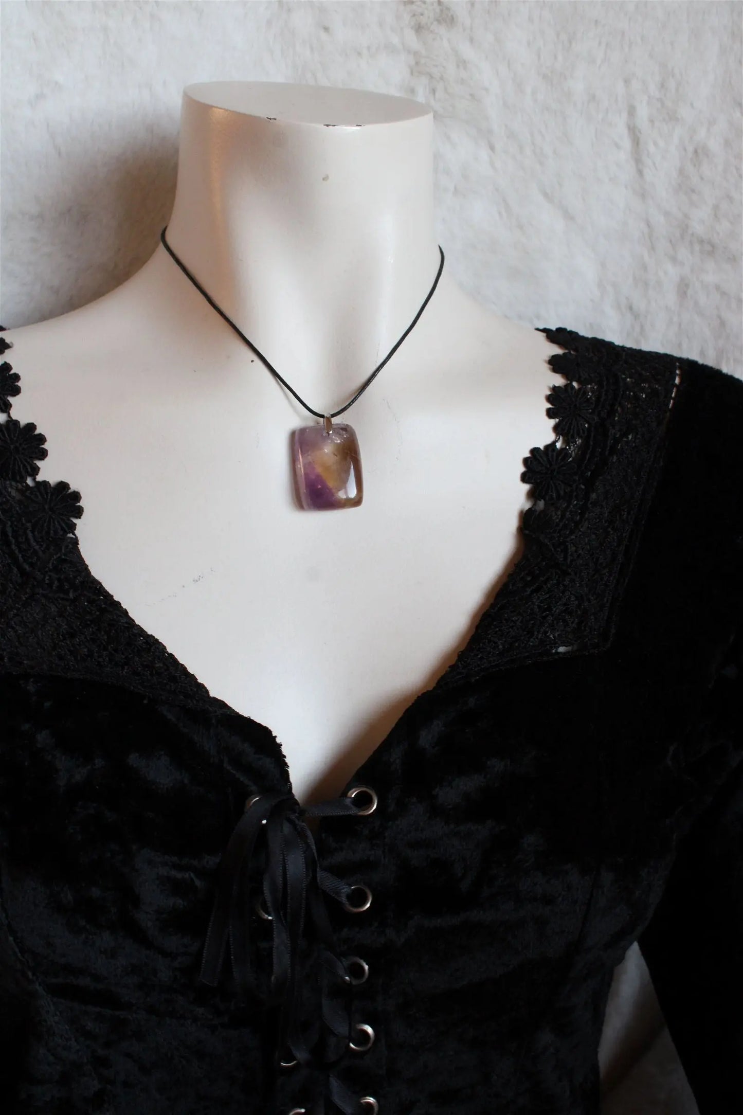 Collier avec amétrine - Aurore Lune