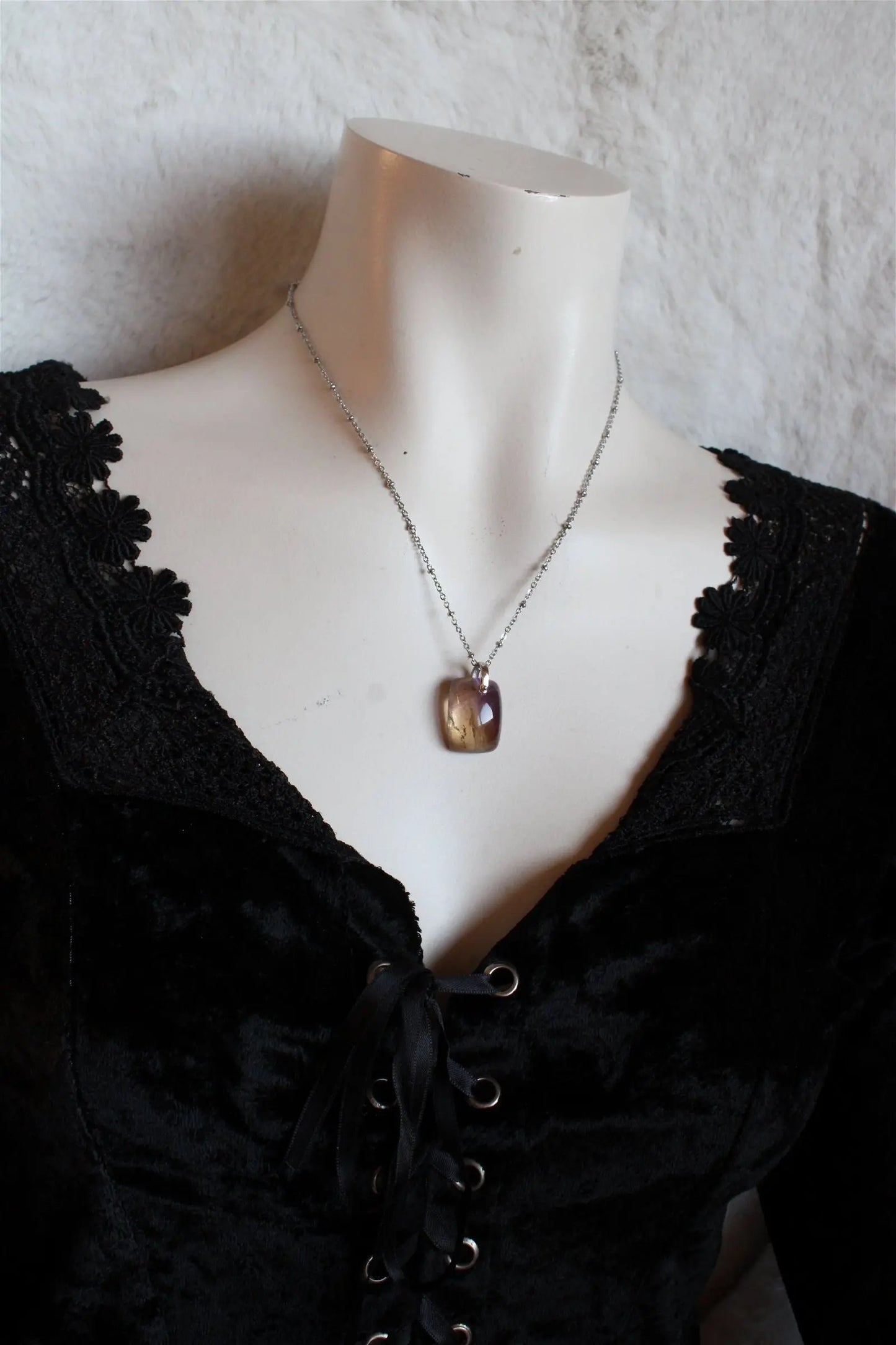 Collier avec amétrine - Aurore Lune