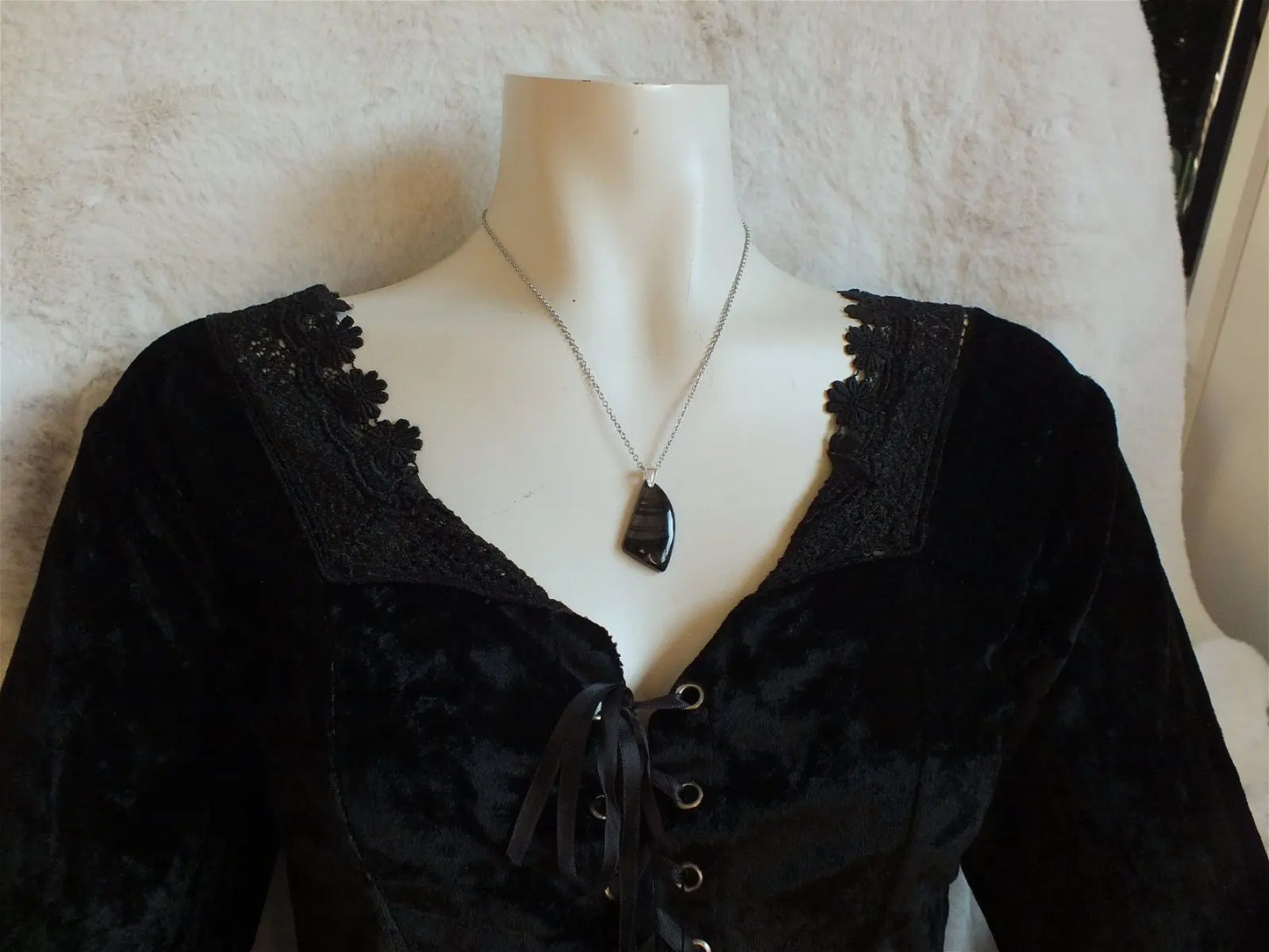 Collier avec hypersthène - Aurore Lune