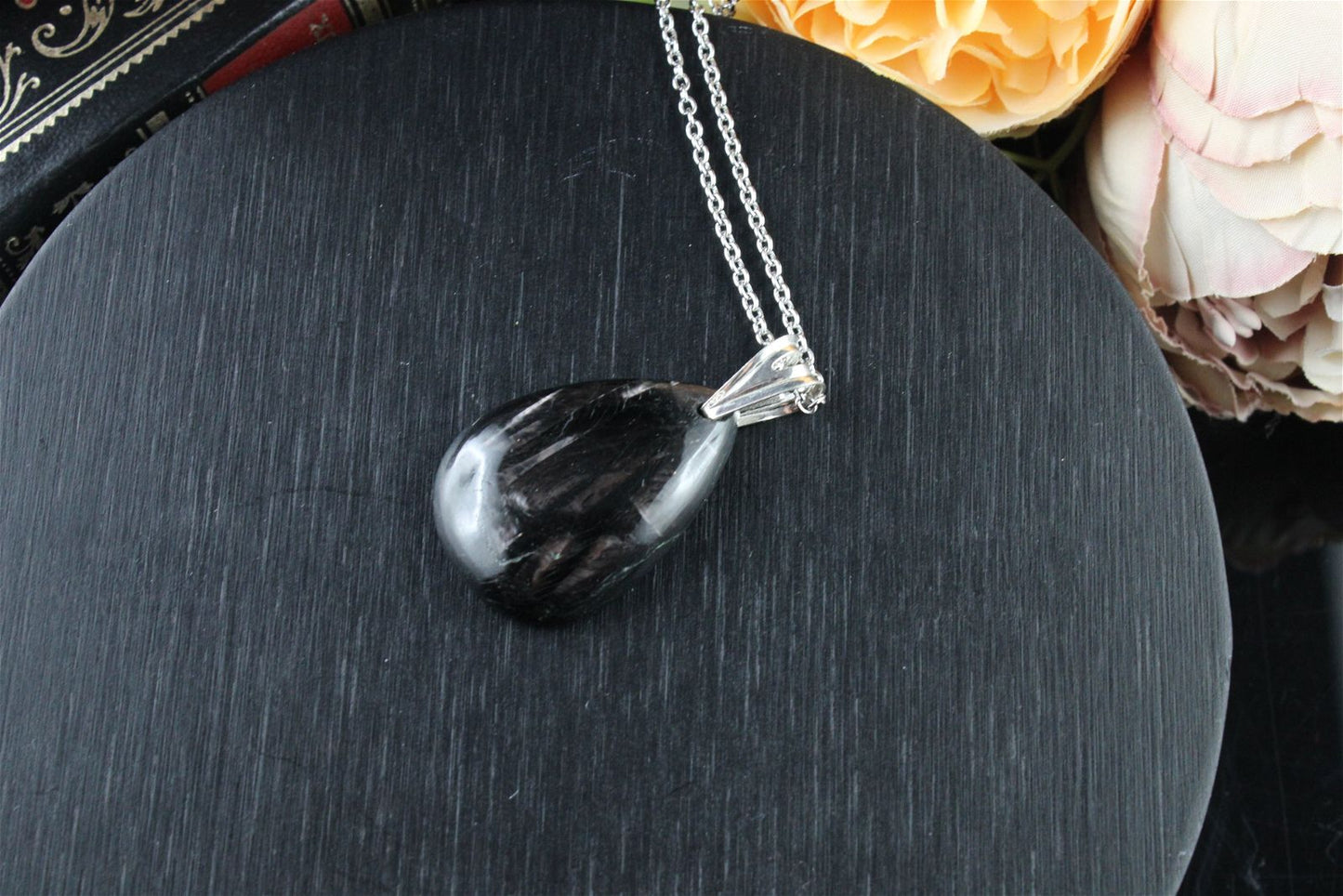 Collier avec hypersthène - Aurore Lune