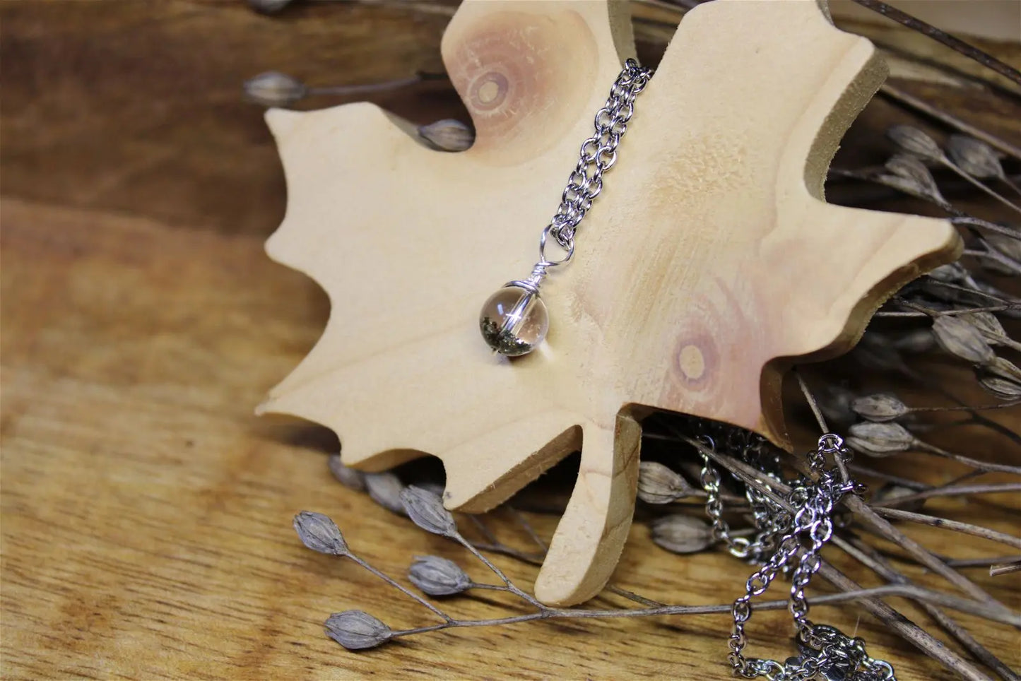 Collier avec jolie lodolite LES EPURES - Aurore Lune