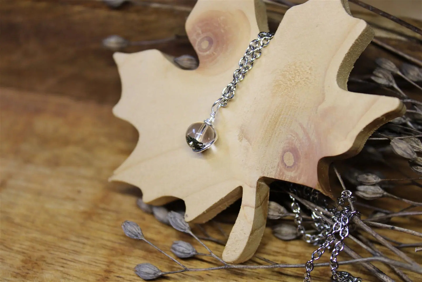 Collier avec jolie lodolite LES EPURES - Aurore Lune