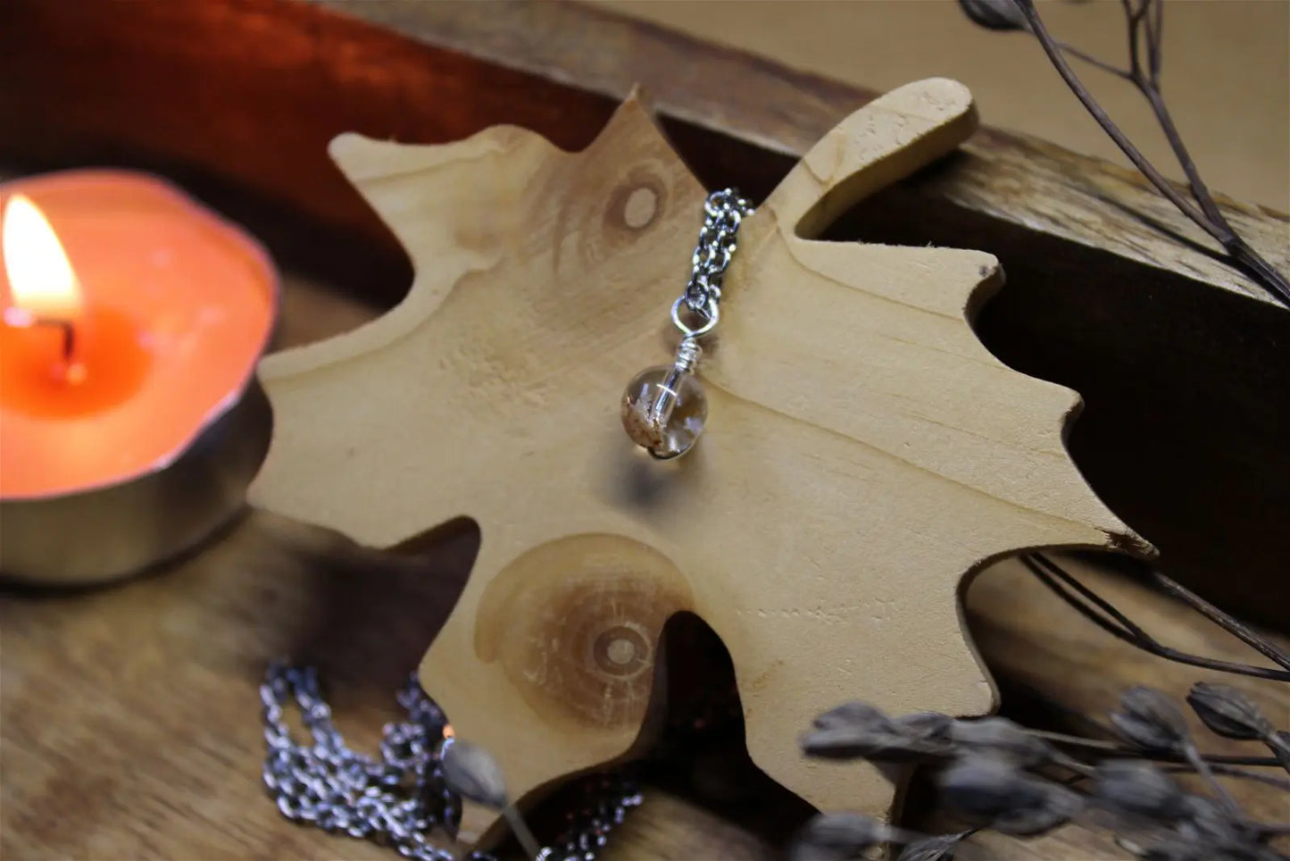 Collier avec jolie lodolite LES EPURES - Aurore Lune