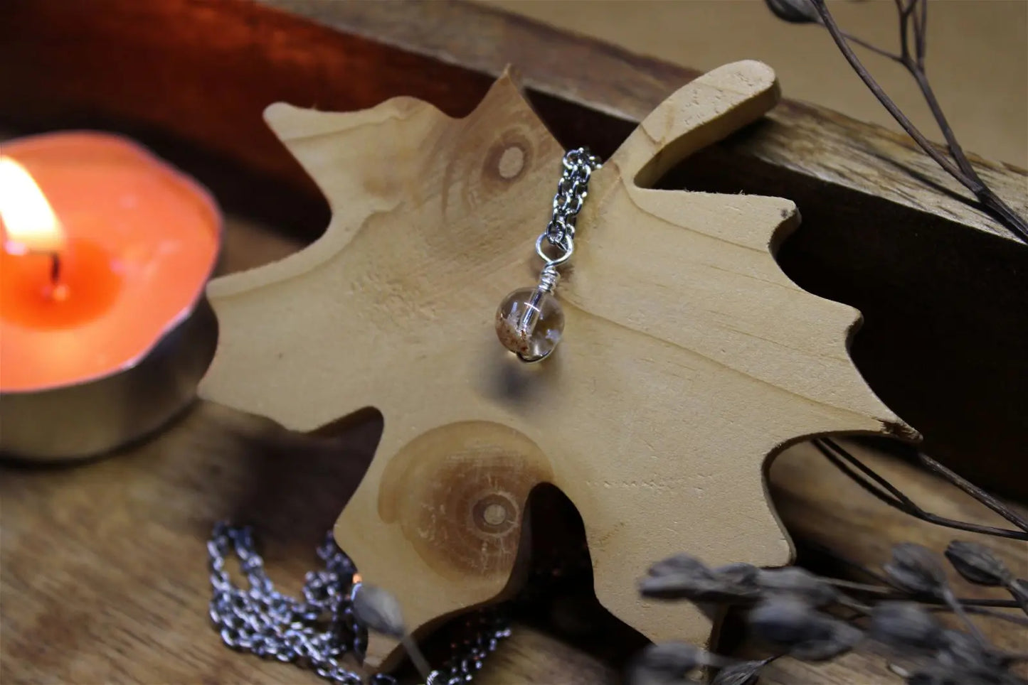 Collier avec jolie lodolite LES EPURES - Aurore Lune
