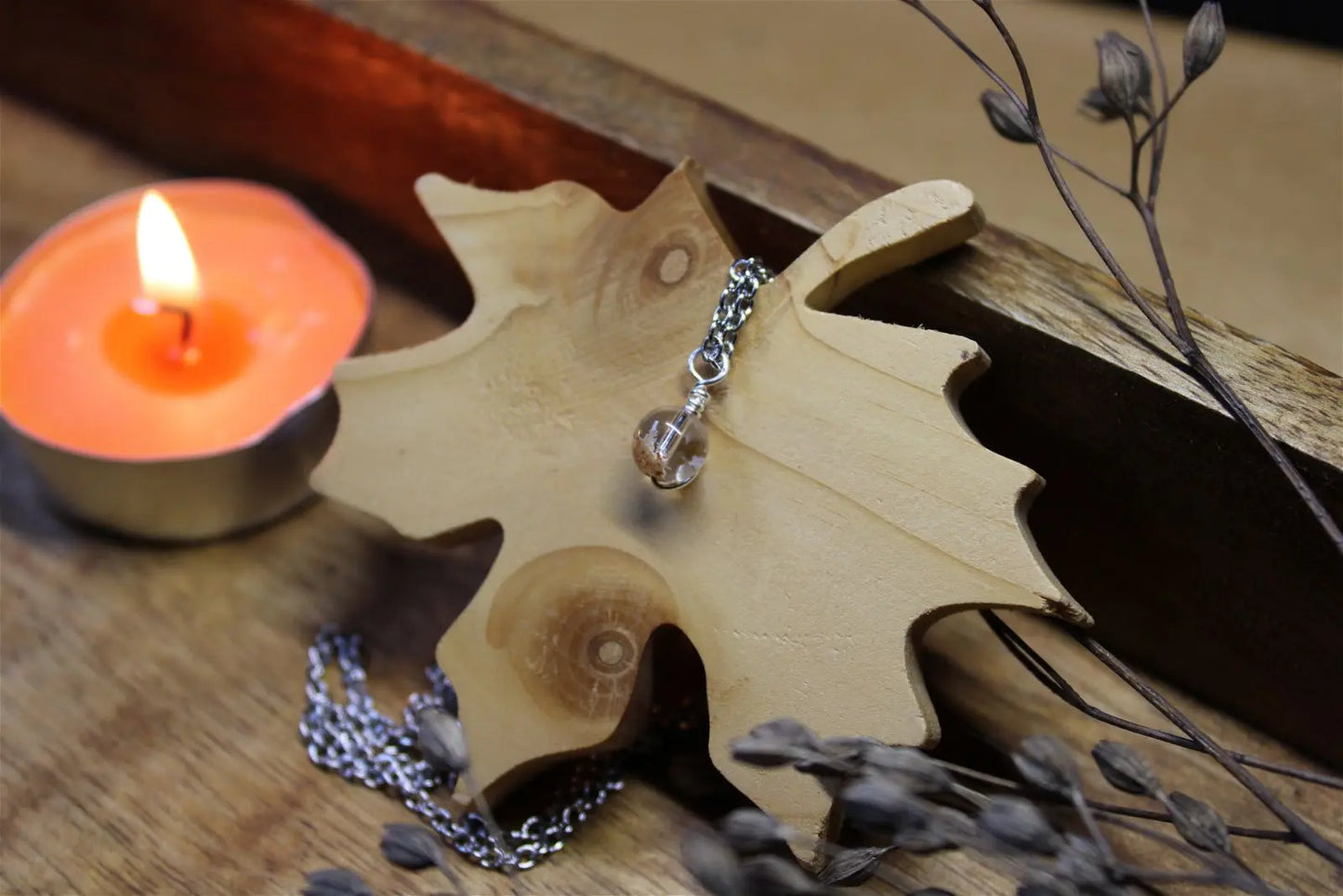 Collier avec jolie lodolite LES EPURES - Aurore Lune