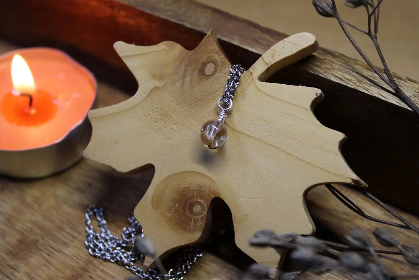 Collier avec jolie lodolite LES EPURES - Aurore Lune