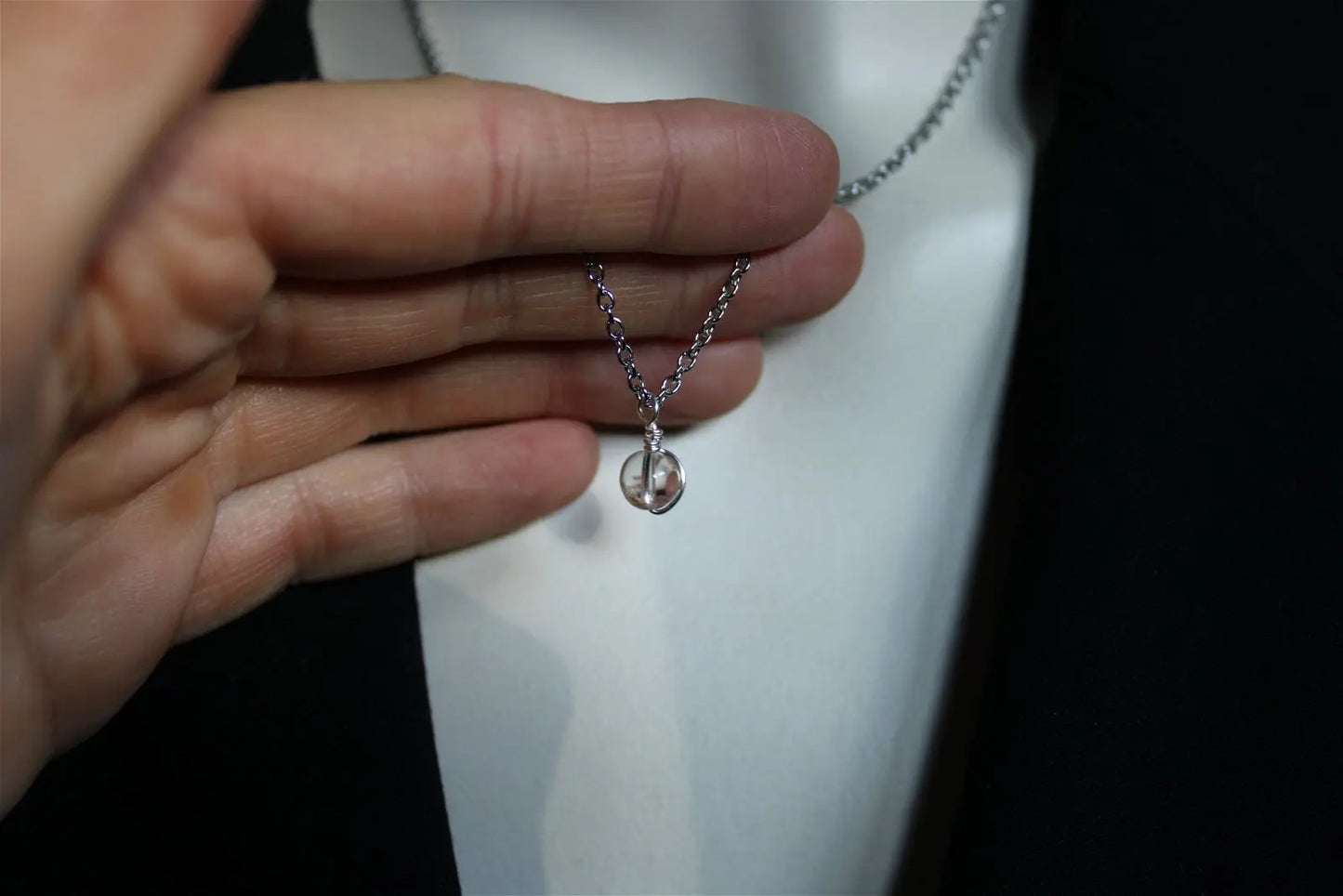 Collier avec jolie lodolite LES EPURES - Aurore Lune