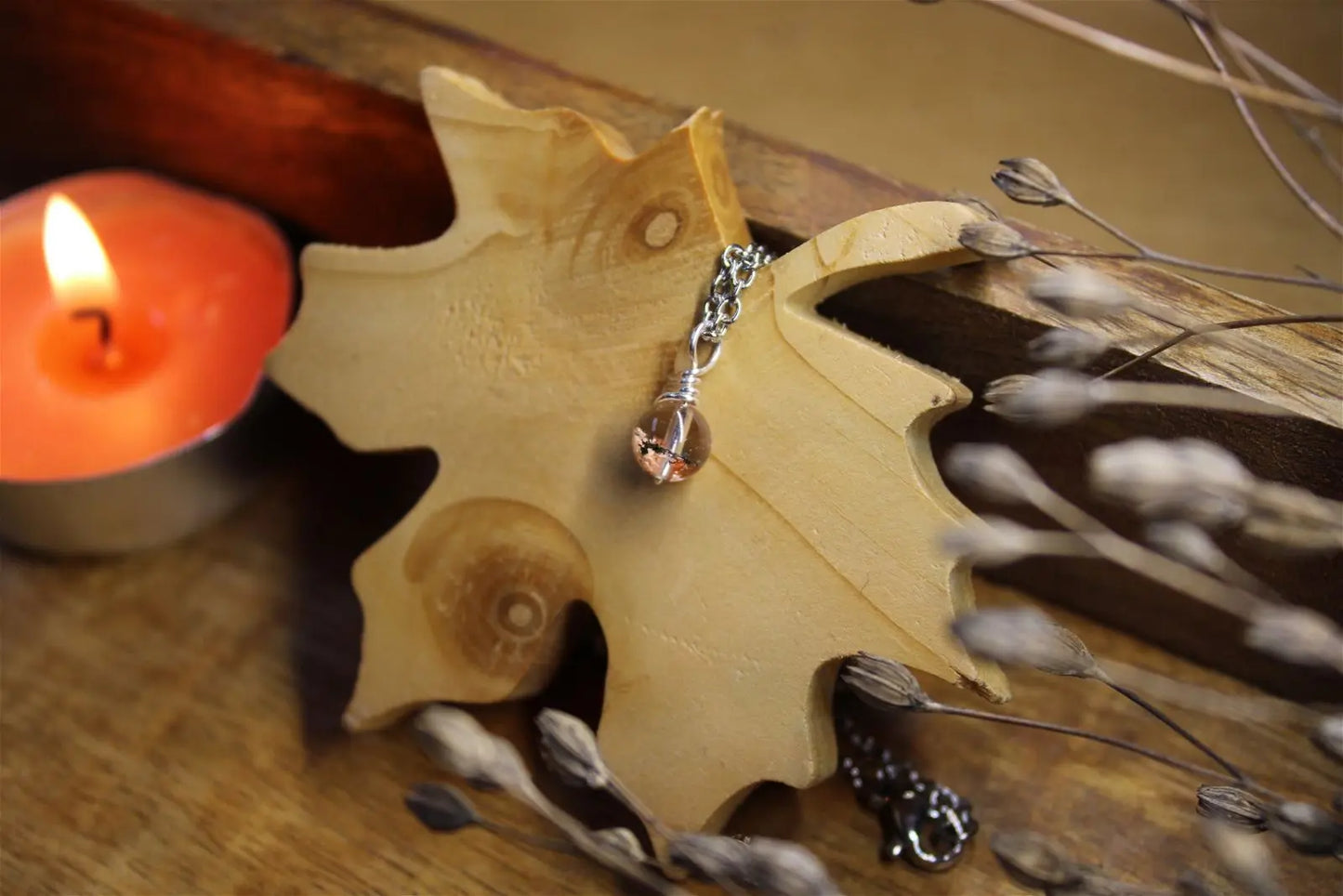 Collier avec jolie lodolite LES EPURES - Aurore Lune
