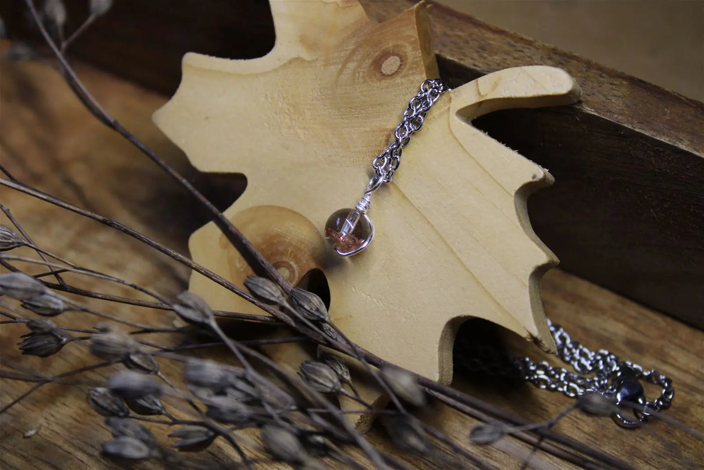 Collier avec jolie lodolite LES EPURES - Aurore Lune