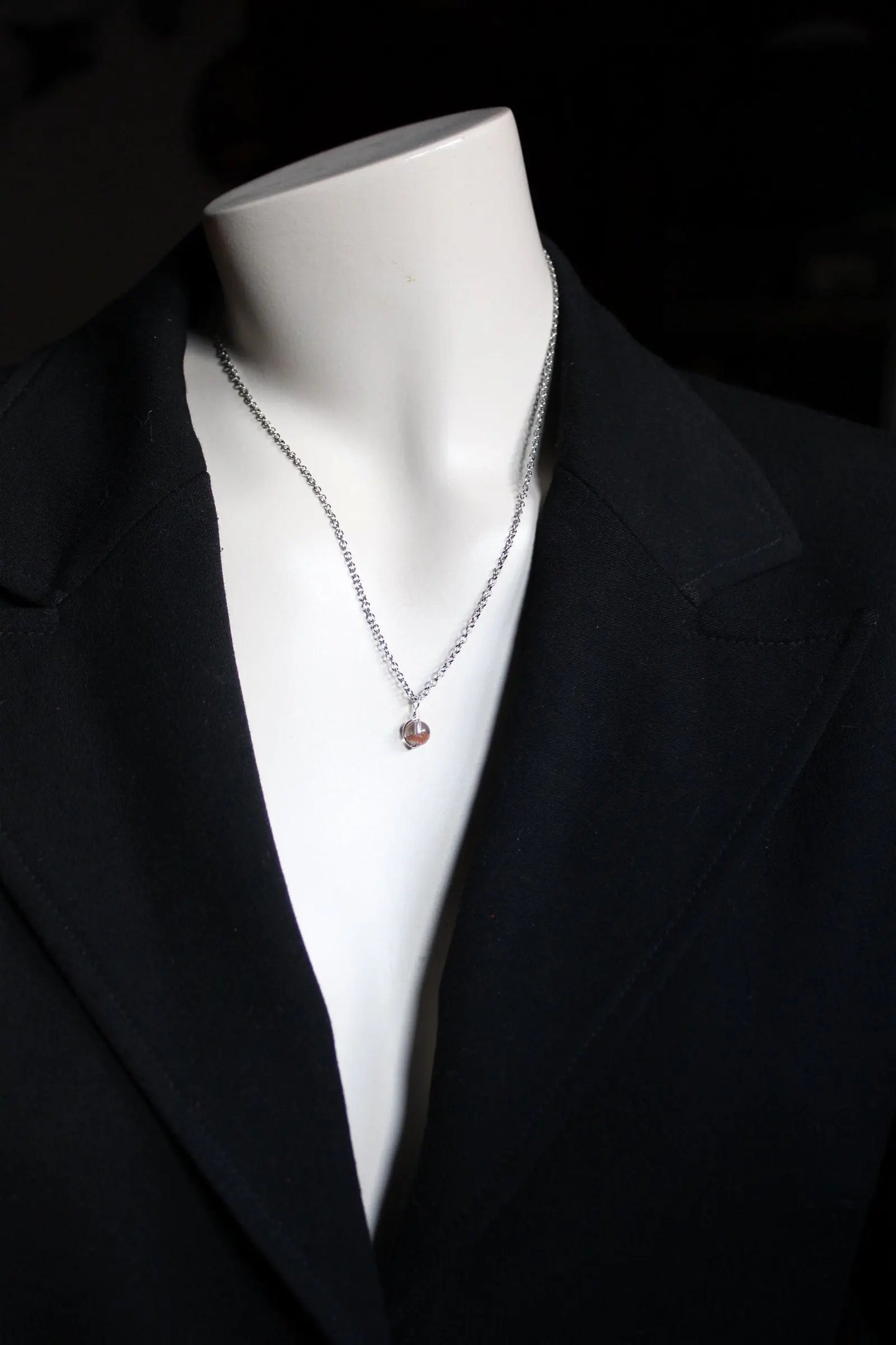 Collier avec jolie lodolite LES EPURES - Aurore Lune