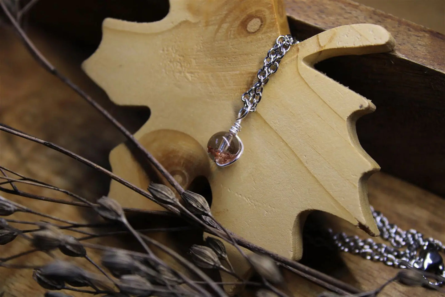 Collier avec jolie lodolite LES EPURES - Aurore Lune