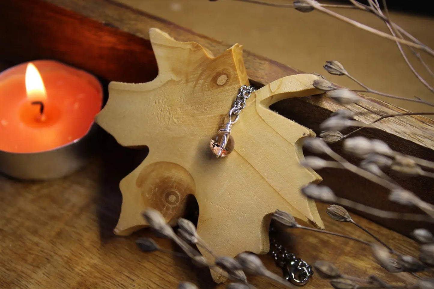 Collier avec jolie lodolite LES EPURES - Aurore Lune