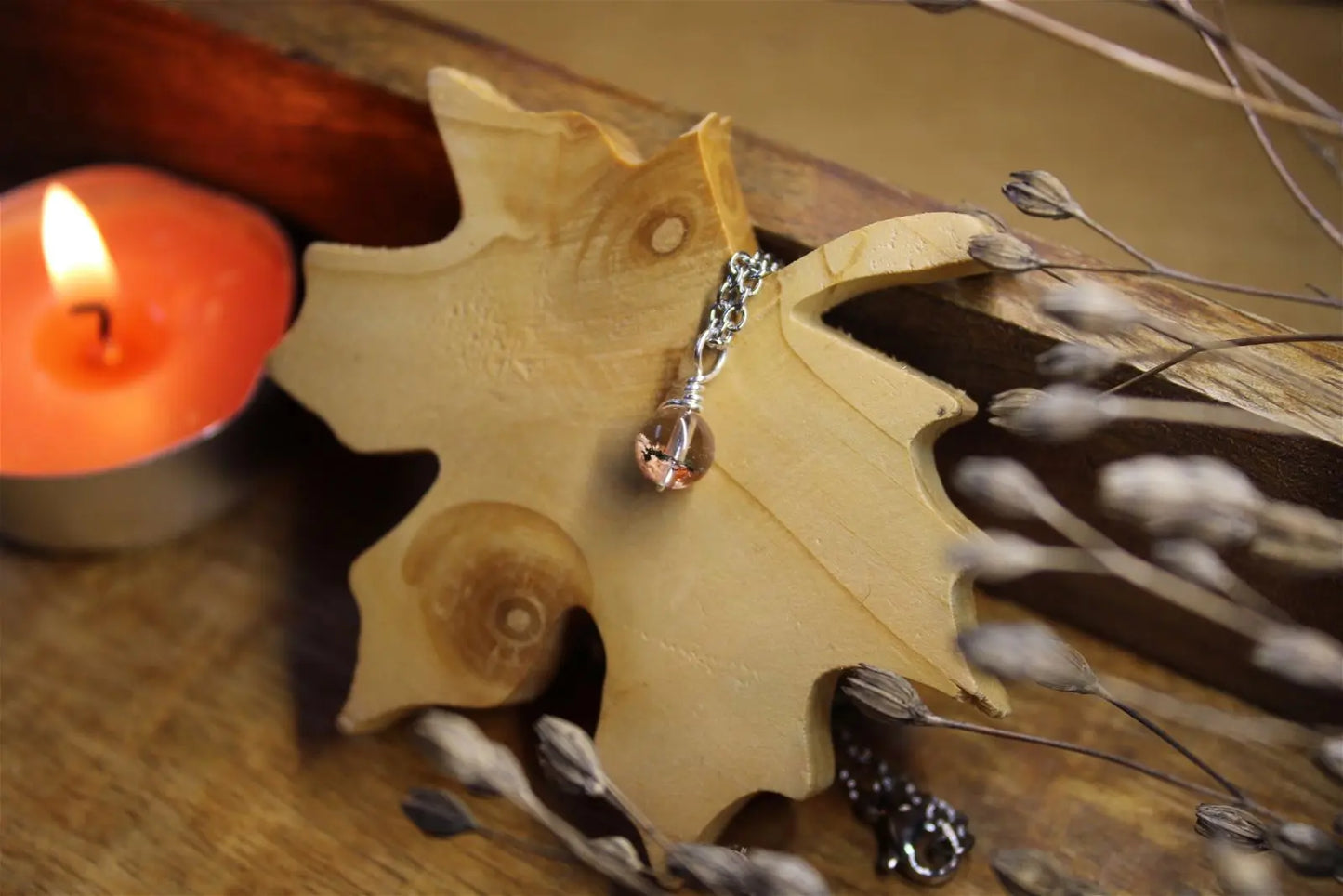 Collier avec jolie lodolite LES EPURES - Aurore Lune