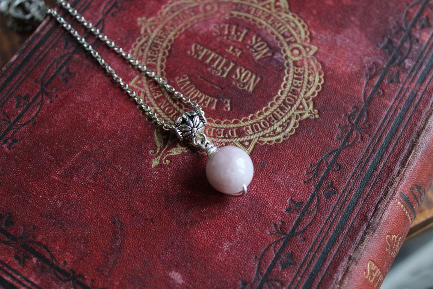 Collier avec kunzite - Aurore Lune