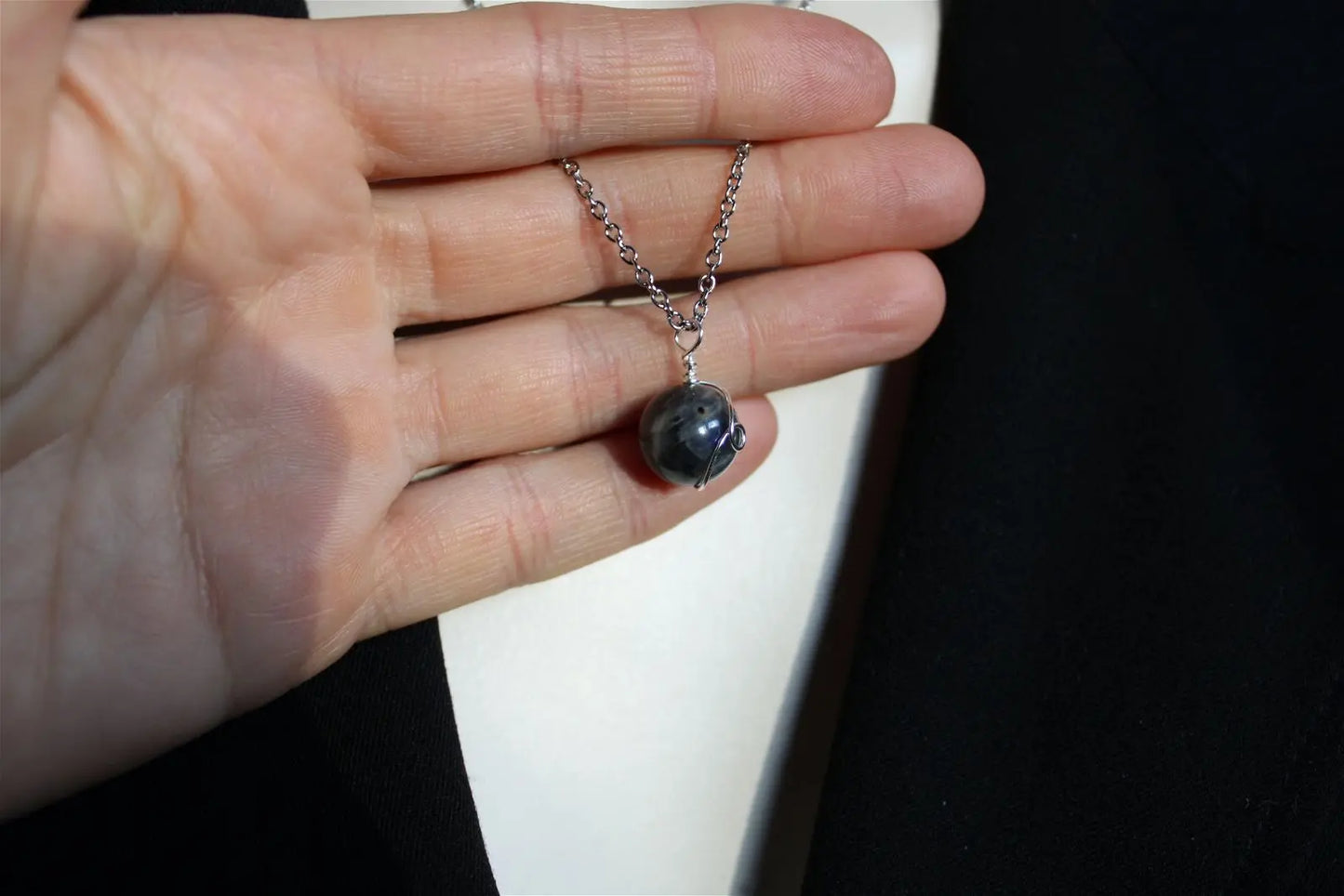 Collier avec labradorite LES EPURES - Aurore Lune
