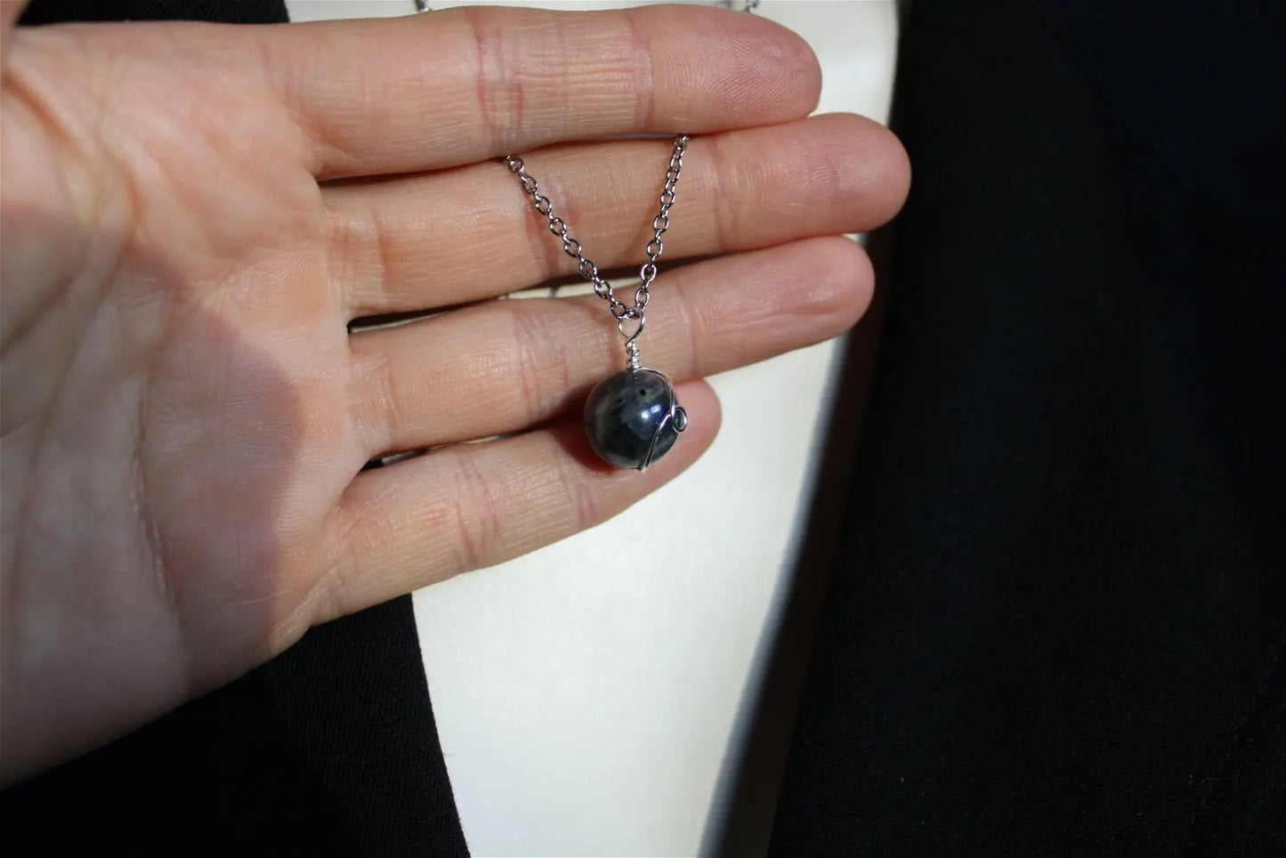 Collier avec labradorite LES EPURES - Aurore Lune