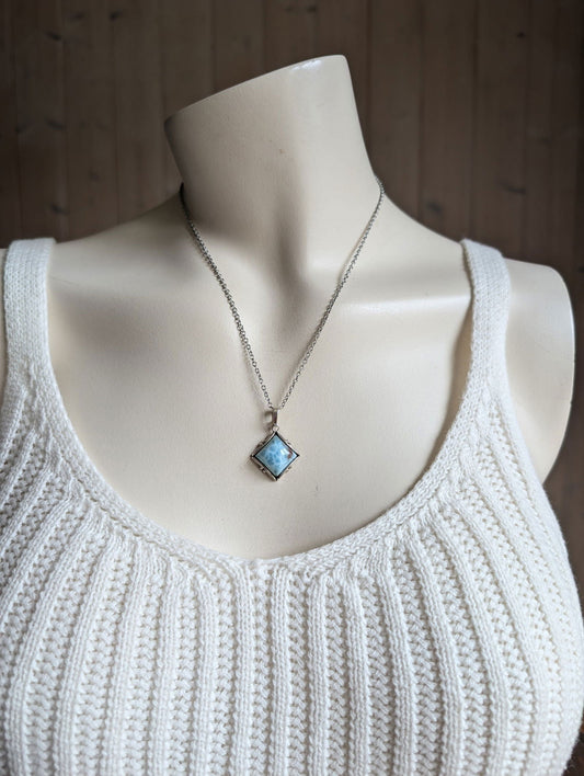 Collier avec larimar - Aurore Lune