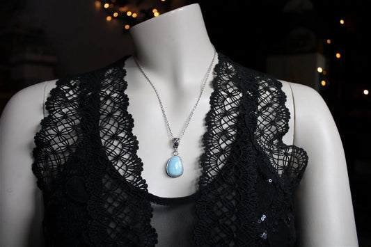 Collier avec larimar - Aurore Lune