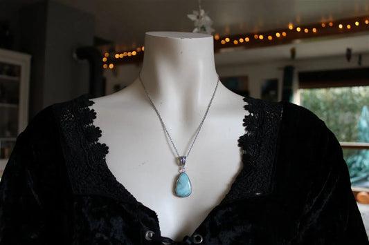 Collier avec larimar - Aurore Lune