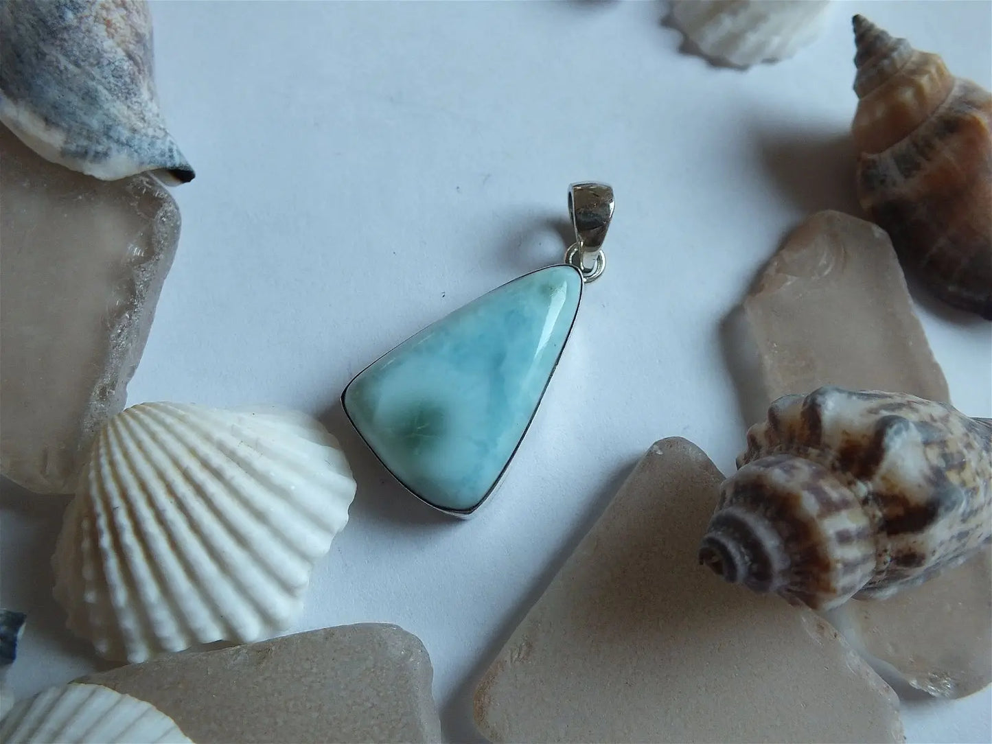 Collier avec larimar - Aurore Lune