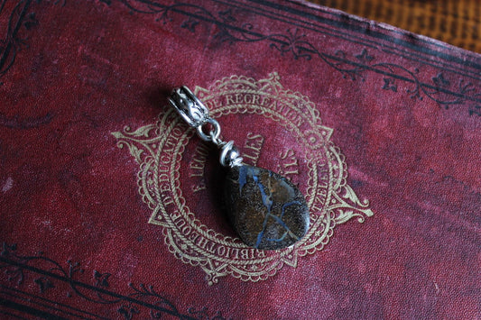 Collier avec opale boulder - Aurore Lune