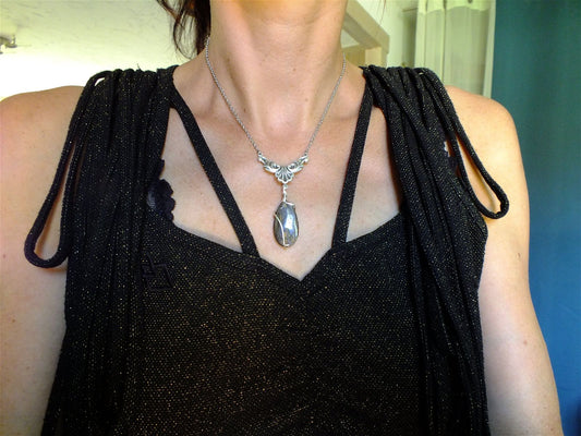 Collier avec opale boulder * River * - Aurore Lune