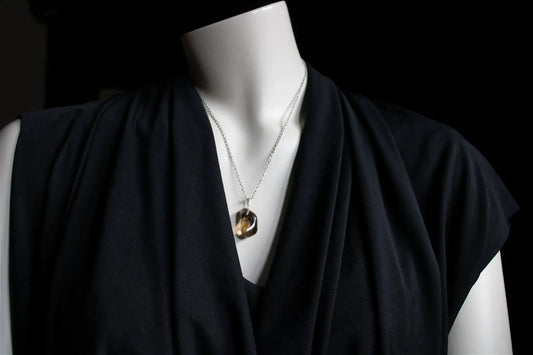 Collier avec vraie citrine - Aurore Lune