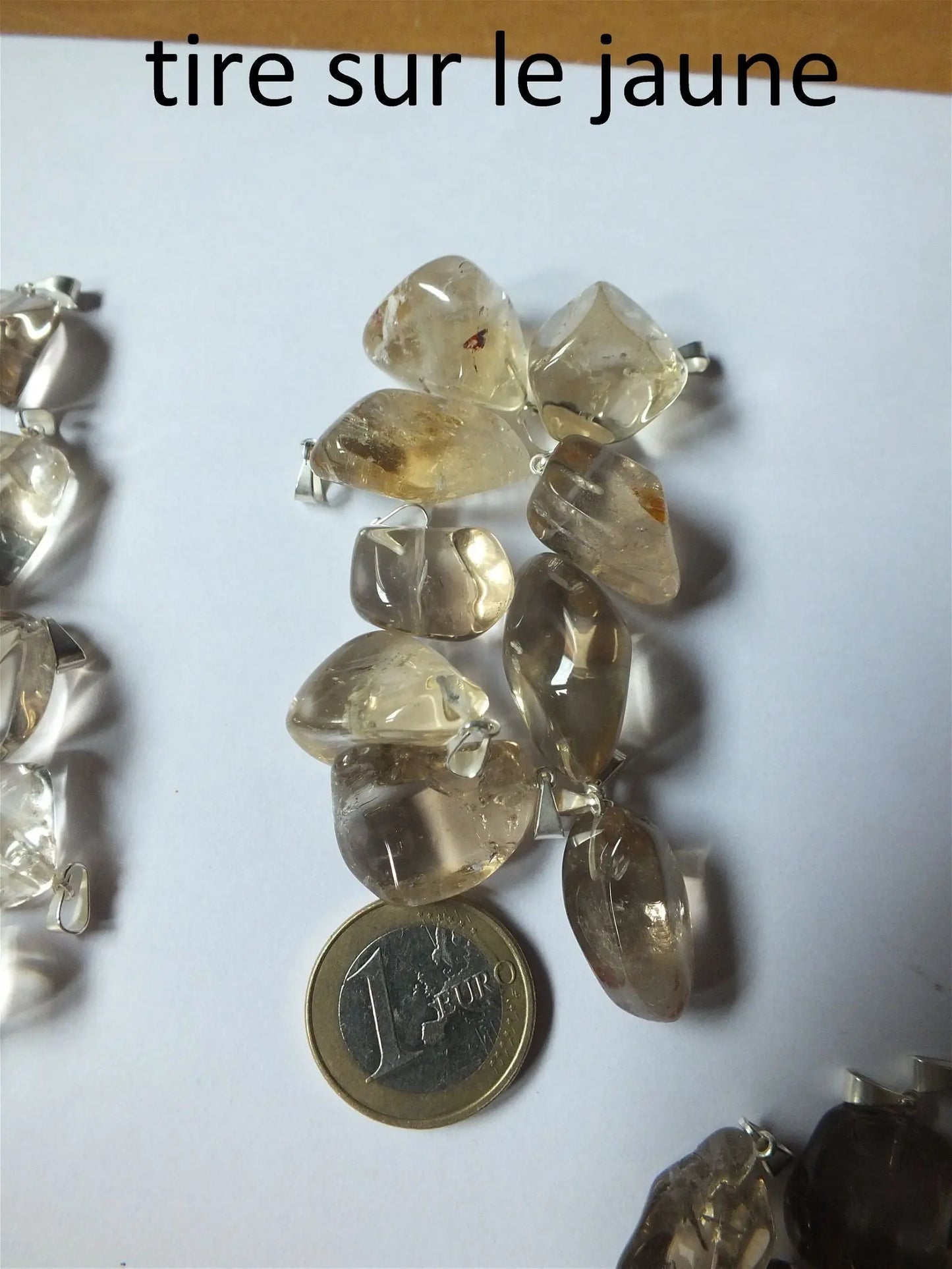 Collier avec vraie citrine - Aurore Lune