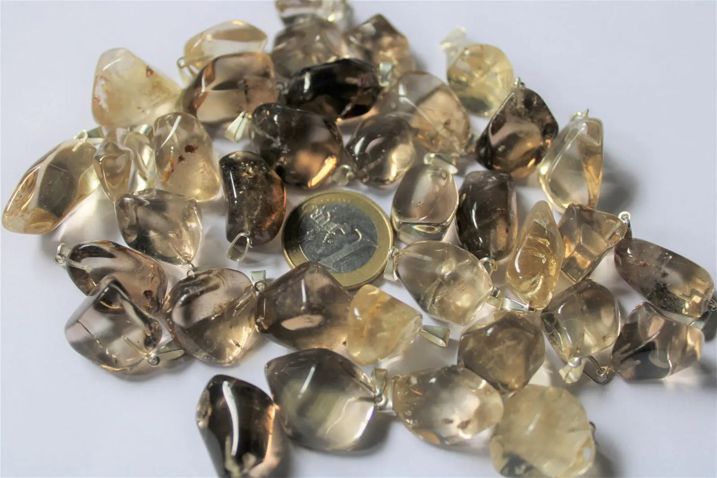 Collier avec vraie citrine - Aurore Lune