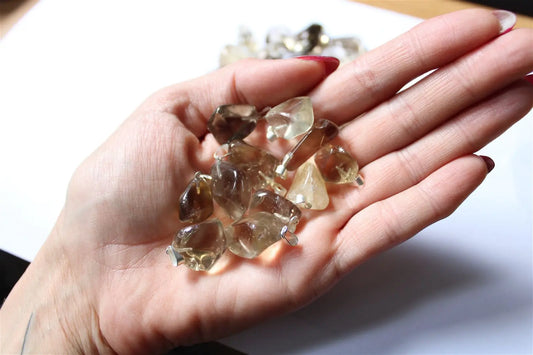 Collier avec vraie citrine * PIERRE ABIMEE !!! * - Aurore Lune