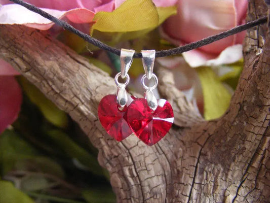 Collier coeur en swarovski - Aurore Lune