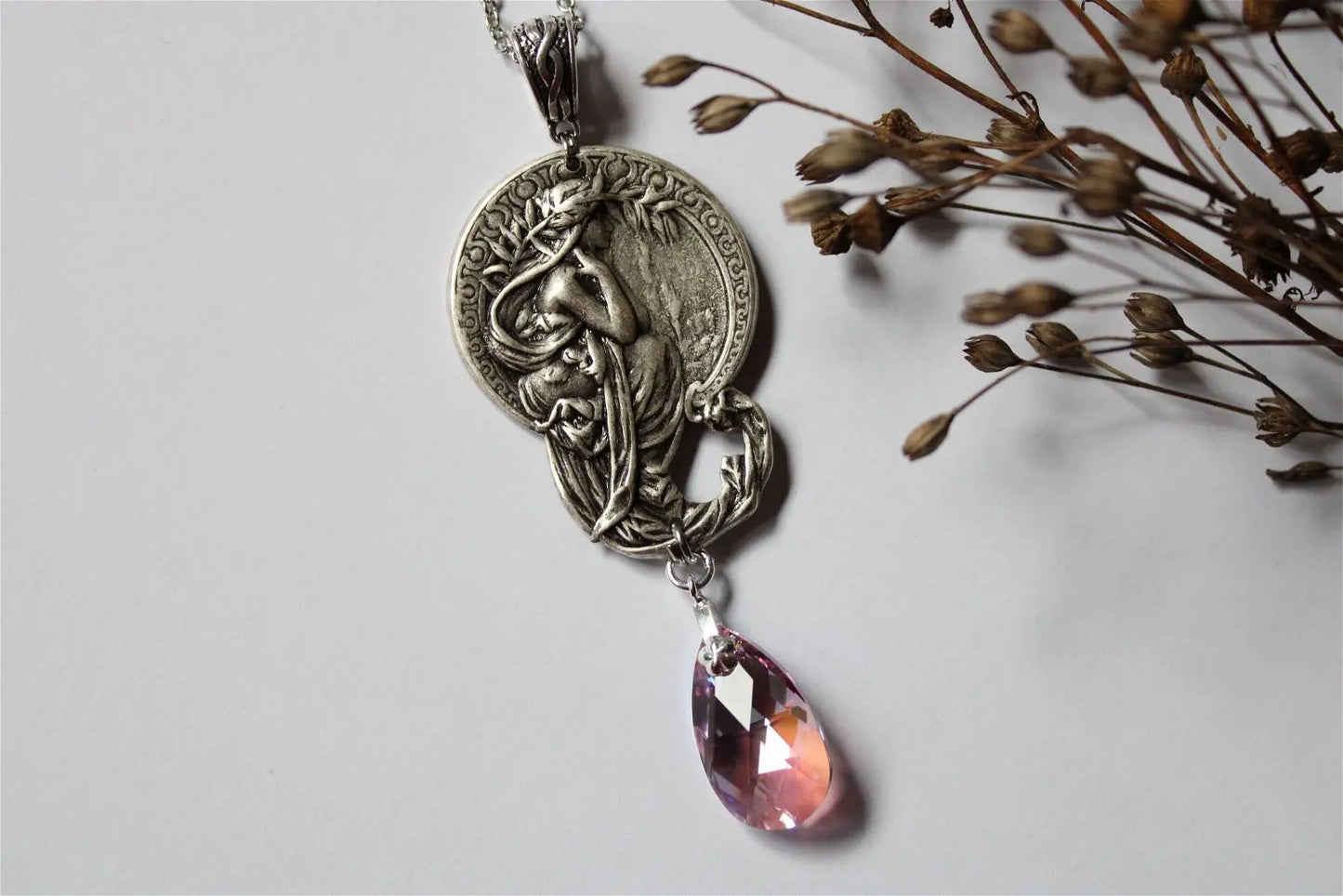Collier décoré de swarovski original - Aurore Lune