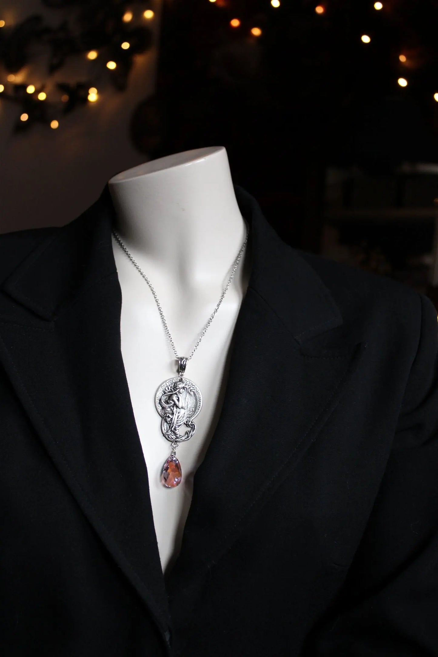 Collier décoré de swarovski original - Aurore Lune