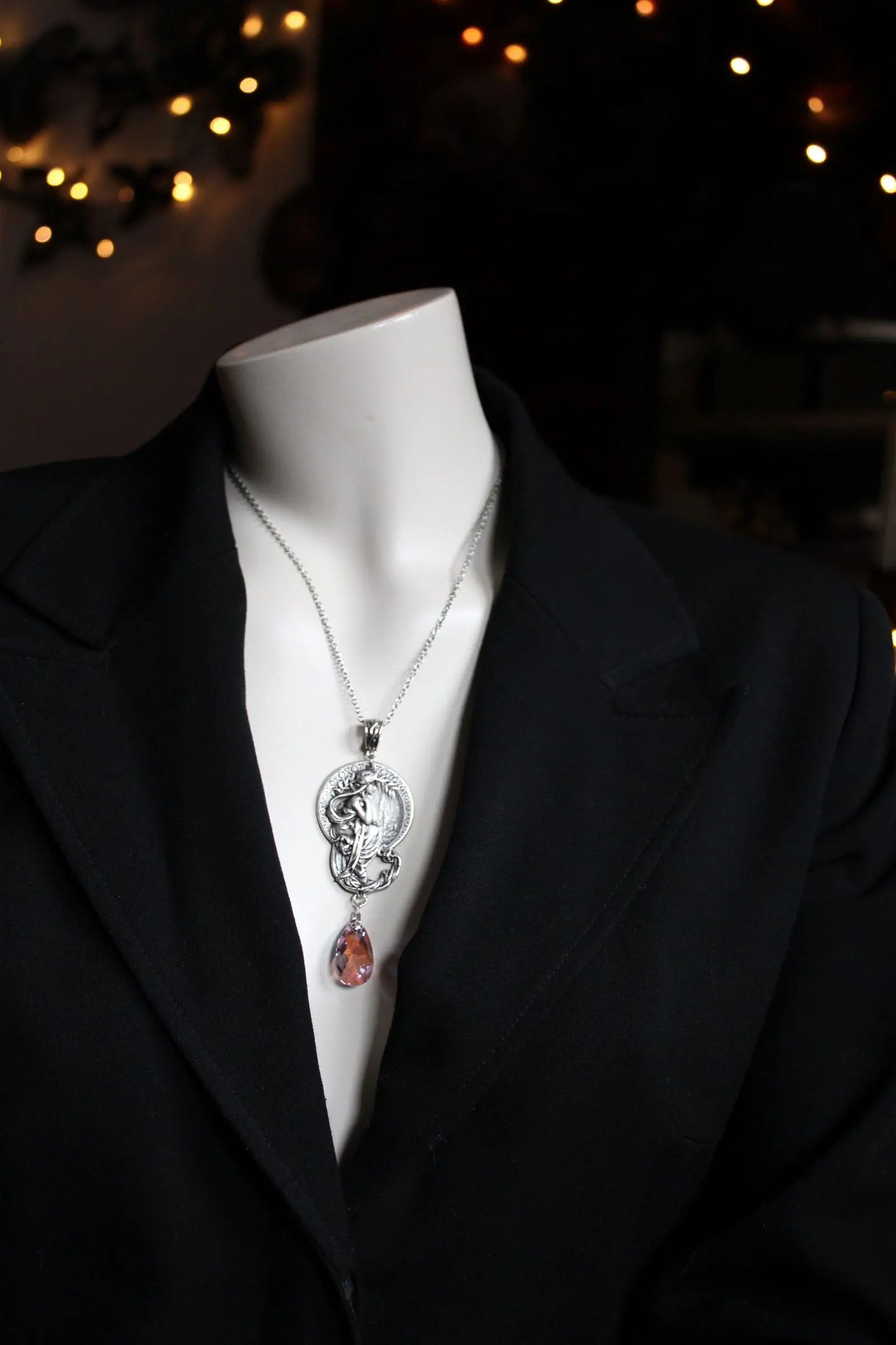 Collier décoré de swarovski original - Aurore Lune