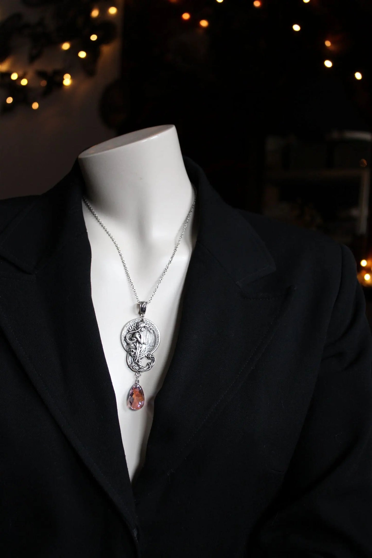 Collier décoré de swarovski original - Aurore Lune