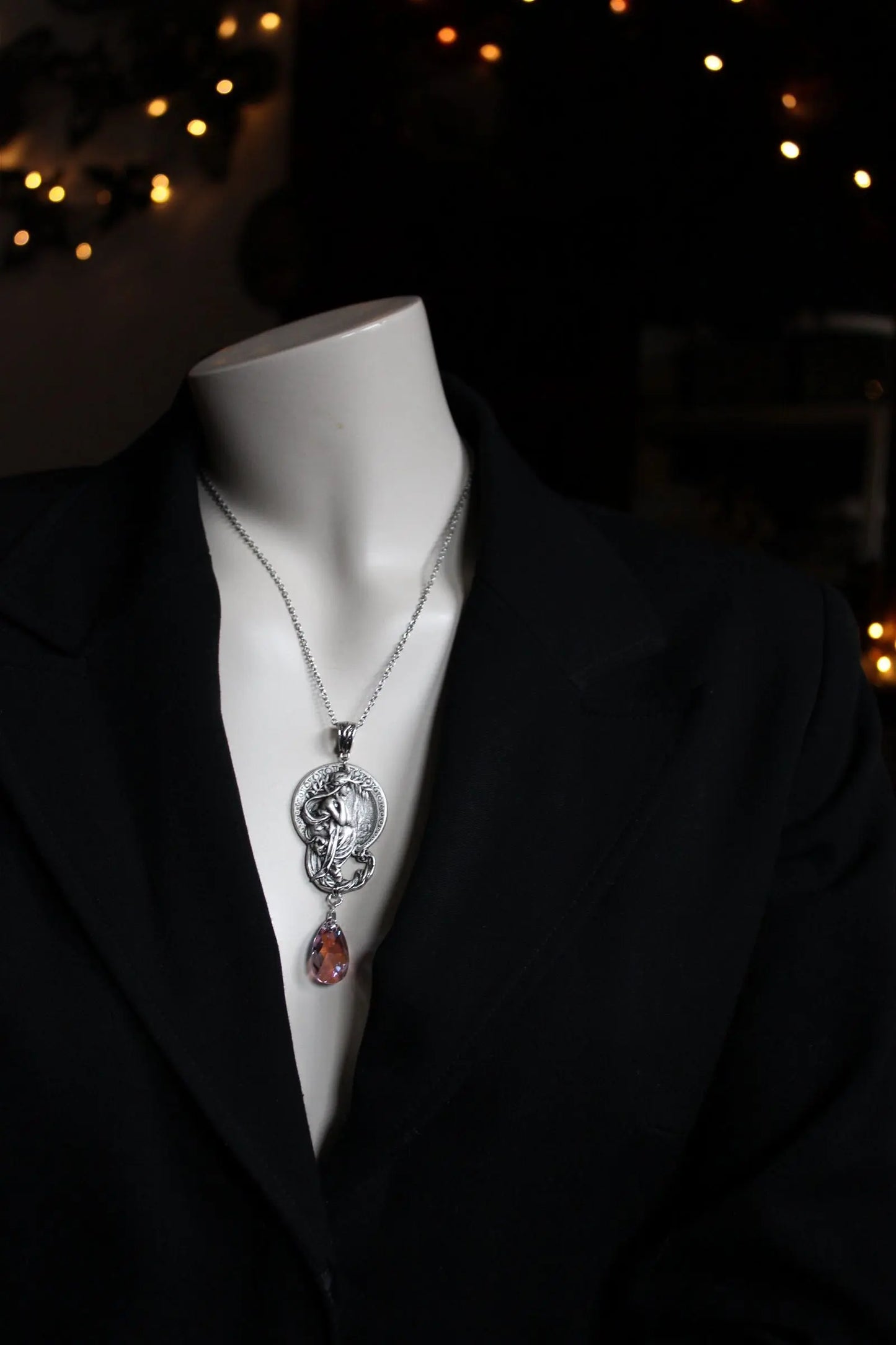 Collier décoré de swarovski original - Aurore Lune
