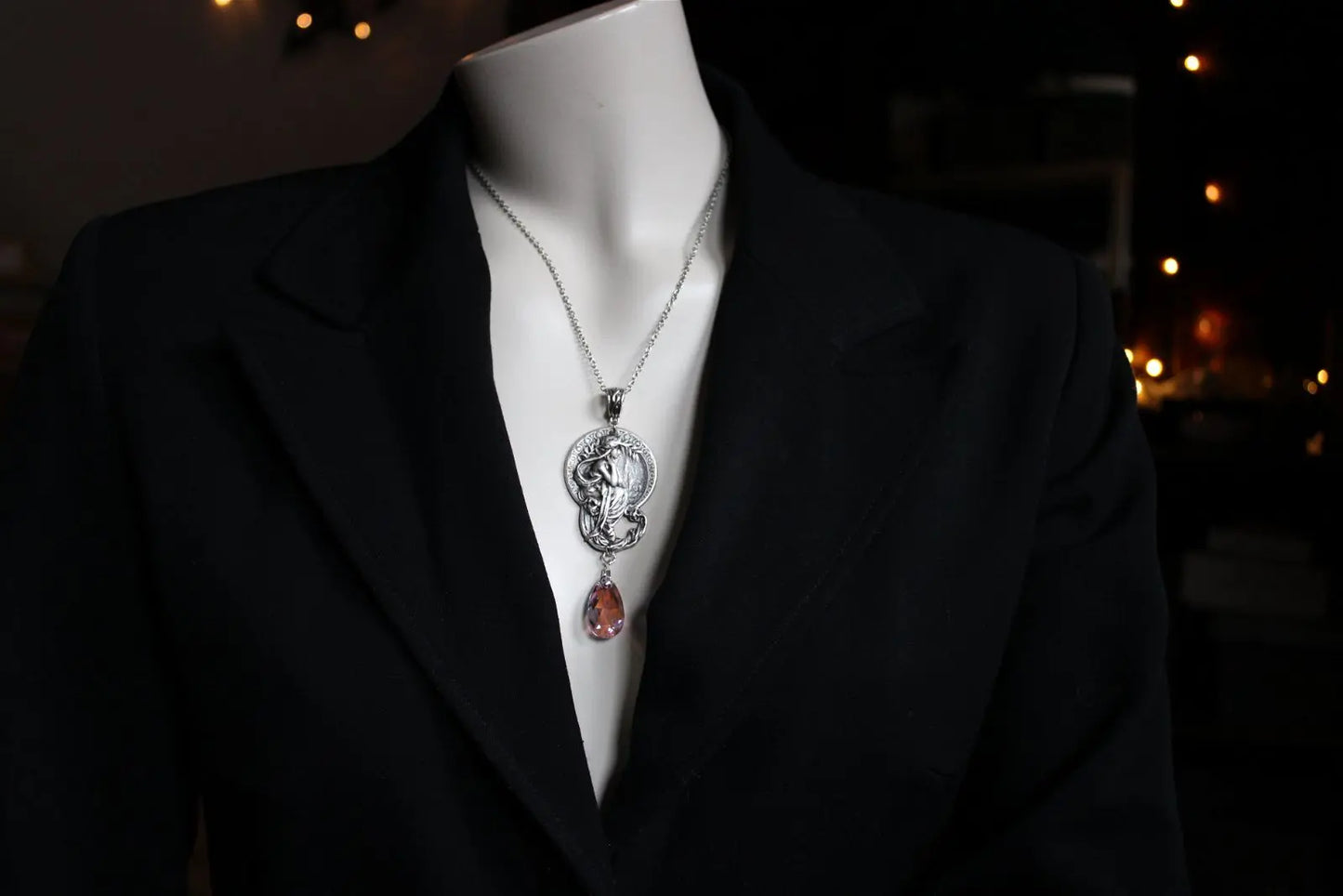 Collier décoré de swarovski original - Aurore Lune